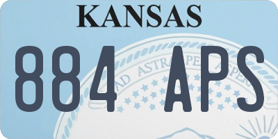 KS license plate 884APS