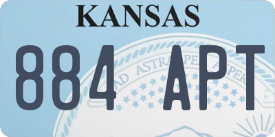 KS license plate 884APT
