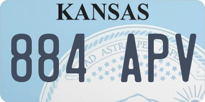 KS license plate 884APV