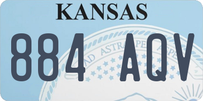 KS license plate 884AQV