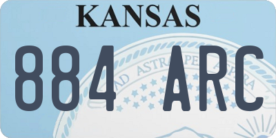 KS license plate 884ARC
