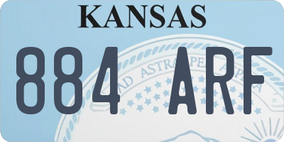 KS license plate 884ARF