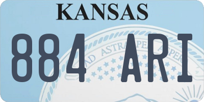 KS license plate 884ARI