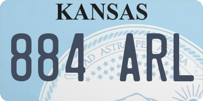 KS license plate 884ARL