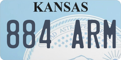KS license plate 884ARM