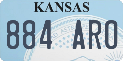 KS license plate 884ARO