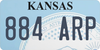 KS license plate 884ARP
