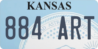 KS license plate 884ART
