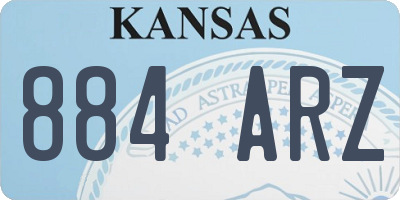 KS license plate 884ARZ