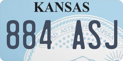 KS license plate 884ASJ