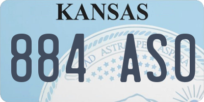 KS license plate 884ASO