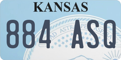 KS license plate 884ASQ