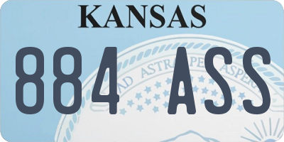 KS license plate 884ASS