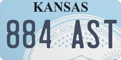 KS license plate 884AST