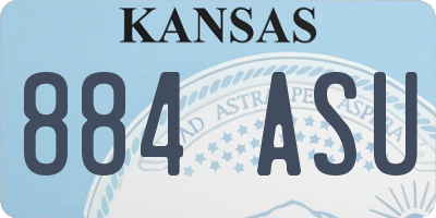 KS license plate 884ASU