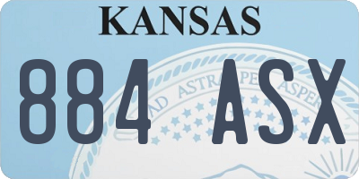 KS license plate 884ASX