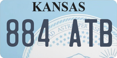 KS license plate 884ATB