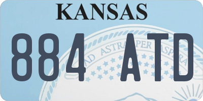 KS license plate 884ATD
