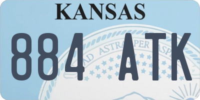 KS license plate 884ATK