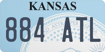 KS license plate 884ATL