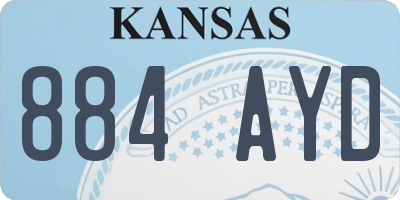 KS license plate 884AYD