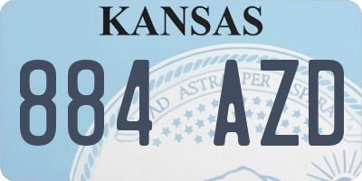 KS license plate 884AZD