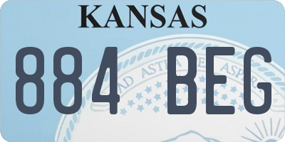 KS license plate 884BEG