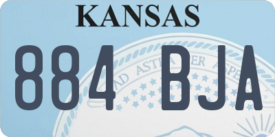 KS license plate 884BJA