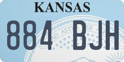 KS license plate 884BJH