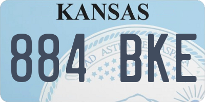 KS license plate 884BKE