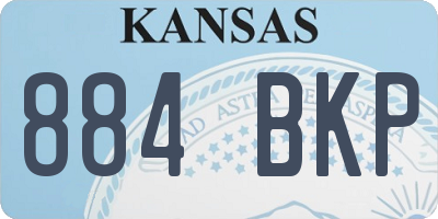 KS license plate 884BKP