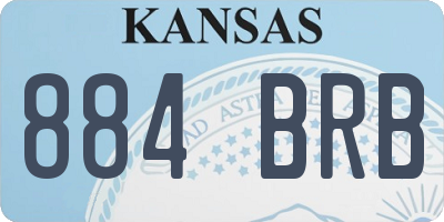 KS license plate 884BRB