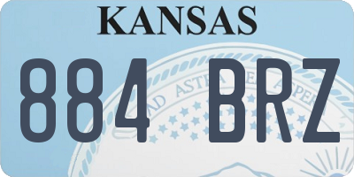 KS license plate 884BRZ