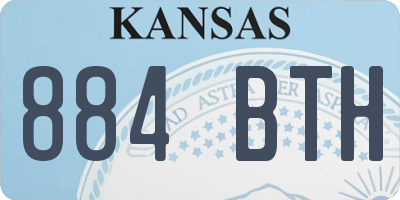 KS license plate 884BTH