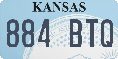 KS license plate 884BTQ
