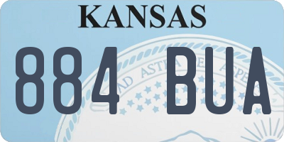 KS license plate 884BUA