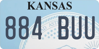 KS license plate 884BUU