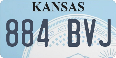 KS license plate 884BVJ
