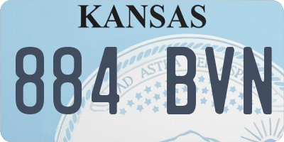 KS license plate 884BVN