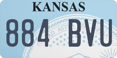 KS license plate 884BVU