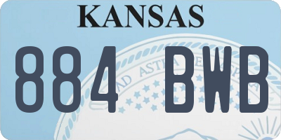 KS license plate 884BWB