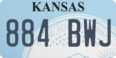 KS license plate 884BWJ