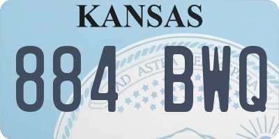 KS license plate 884BWQ