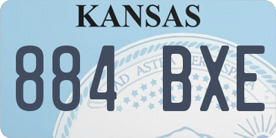 KS license plate 884BXE