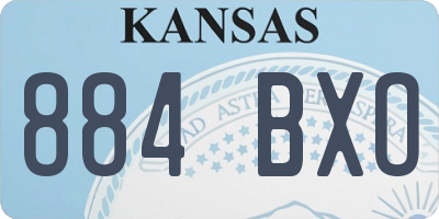 KS license plate 884BXO