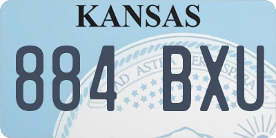 KS license plate 884BXU
