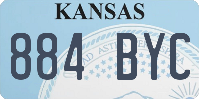 KS license plate 884BYC