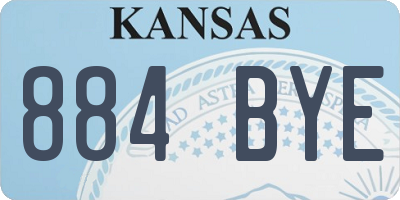 KS license plate 884BYE