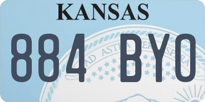 KS license plate 884BYO
