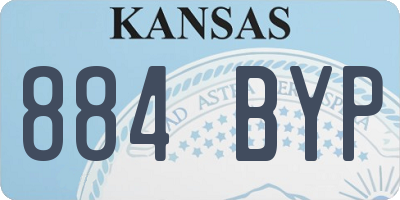 KS license plate 884BYP
